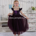 girl purple lace princess dress